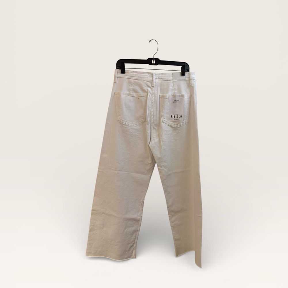 Pistola Penny High Waist High Rise Wide Leg Cropped Jeans Coastal Size 32 - Picture 3 of 3